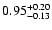 $\rm0.95_{-0.13}^{+0.20}$