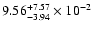 $\rm 9.56_{-3.94}^{+7.57} \times 10^{-2}$