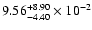 $\rm 9.56_{-4.40}^{+8.90} \times 10^{-2}$