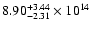 $\rm 8.90_{-2.31}^{+3.44} \times 10^{14}$