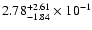 $\rm 2.78_{-1.84}^{+2.61} \times 10^{-1}$