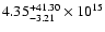 $\rm 4.35_{-3.21}^{+41.30} \times 10^{15}$