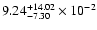 $\rm 9.24_{-7.30}^{+14.02} \times 10^{-2}$