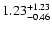 $\rm 1.23_{-0.46}^{+1.23}$