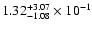 $\rm 1.32_{-1.08}^{+3.07} \times 10^{-1}$