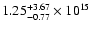 $\rm 1.25_{-0.77}^{+3.67} \times 10^{15}$
