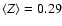$\langle Z\rangle=0.29$