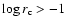 $\log r_{\rm c} >-1$