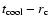 $t_{\rm cool}-r_{\rm c}$