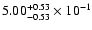 $\rm 5.00 _{-0.53 }^{+0.53 } \times 10^{-1 }$
