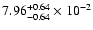 $\rm 7.96 _{-0.64 }^{+0.64 } \times 10^{-2 }$