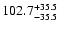 $\rm 102.7 _{-35.5 }^{+35.5 }$