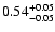 $\rm0.54 _{-0.05 }^{+0.05 }$
