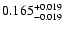 $\rm0.165 _{-0.019 }^{+0.019 }$