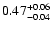 $\rm0.47 _{-0.04 }^{+0.06 }$