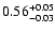 $\rm0.56 _{-0.03 }^{+0.05 }$