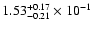 $\rm 1.53 _{-0.21 }^{+0.17 } \times 10^{-1 }$