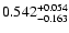 $\rm0.542 _{-0.163 }^{+0.054 }$