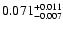 $\rm0.071 _{-0.007 }^{+0.011 }$