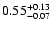 $\rm0.55 _{-0.07 }^{+0.13 }$