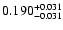 $\rm0.190 _{-0.031 }^{+0.031 }$