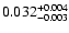 $\rm0.032 _{-0.003 }^{+0.004 }$