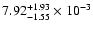 $\rm 7.92 _{-1.55 }^{+1.93 } \times 10^{-3 }$