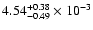 $\rm 4.54 _{-0.49 }^{+0.38 } \times 10^{-3 }$