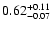 $\rm0.62 _{-0.07 }^{+0.11 }$