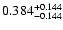 $\rm0.384 _{-0.144 }^{+0.144 }$