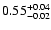 $\rm0.55 _{-0.02 }^{+0.04 }$