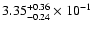 $\rm 3.35 _{-0.24 }^{+0.36 } \times 10^{-1 }$