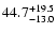$\rm 44.7 _{-13.0 }^{+19.5 }$