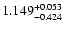 $\rm 1.149 _{-0.424 }^{+0.053 }$