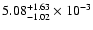 $\rm 5.08 _{-1.02 }^{+1.63 } \times 10^{-3 }$