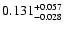 $\rm0.131 _{-0.028 }^{+0.057 }$