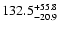 $\rm 132.5 _{-20.9 }^{+55.8 }$