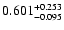 $\rm0.601 _{-0.095 }^{+0.253 }$