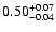 $\rm0.50 _{-0.04 }^{+0.07 }$