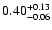 $\rm0.40 _{-0.06 }^{+0.13 }$