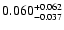 $\rm0.060 _{-0.037 }^{+0.062 }$