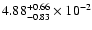 $\rm 4.88 _{-0.83 }^{+0.66 } \times 10^{-2 }$
