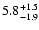$\rm 5.8 _{-1.9 }^{+1.5 }$