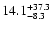 $\rm 14.1 _{-8.3 }^{+37.3 }$
