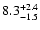 $\rm 8.3 _{-1.5 }^{+2.4 }$