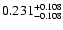 $\rm0.231 _{-0.108 }^{+0.108 }$