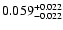 $\rm0.059 _{-0.022 }^{+0.022 }$