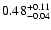 $\rm0.48 _{-0.04 }^{+0.11 }$