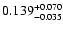 $\rm0.139 _{-0.035 }^{+0.070 }$