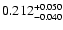 $\rm0.212 _{-0.040 }^{+0.050 }$